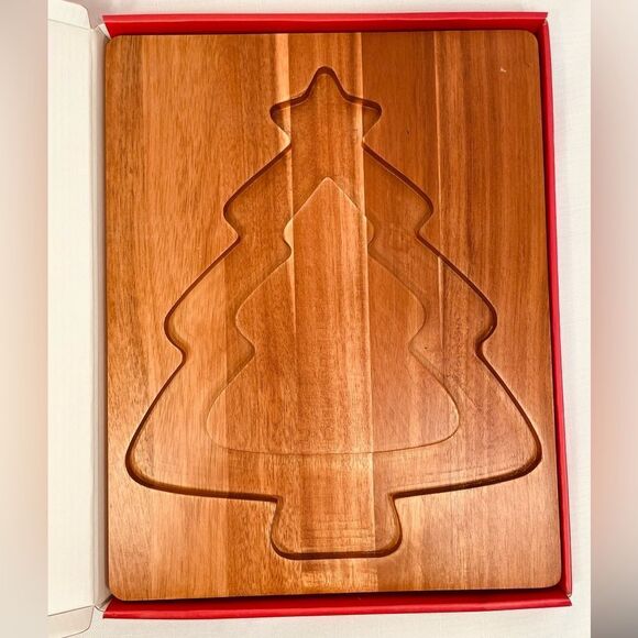 WOOD BOARD TREE CHEESE AND CRACKER BOARD BY LENOX 14” NIB - Picture 4 of 4